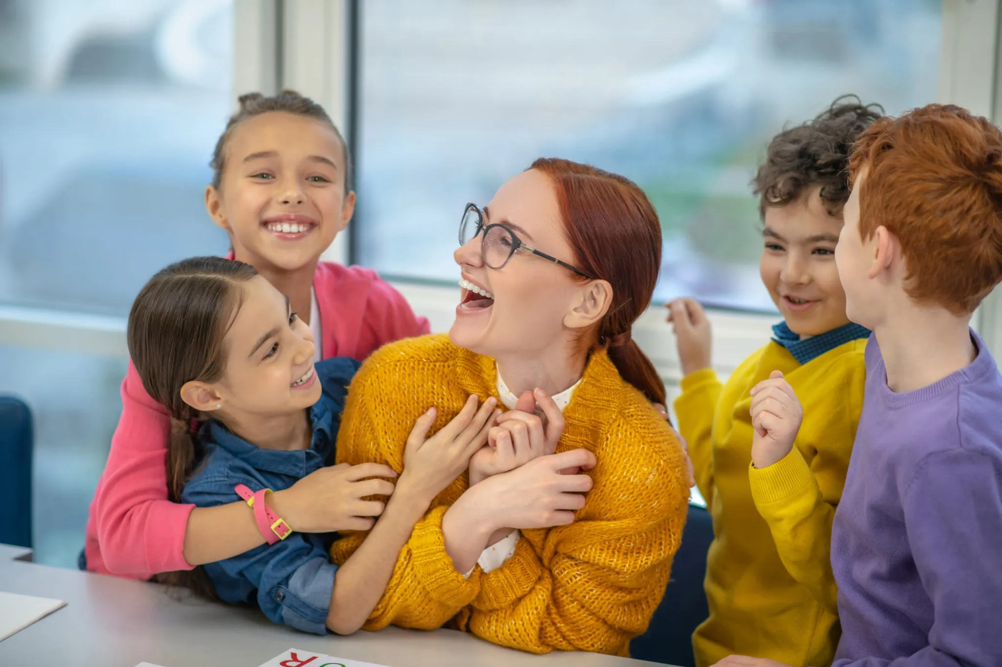Teacher and learners in an engaging classroom